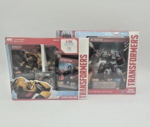 2 NIB Hasbro Transformers Trading Card Games Metroplex Autobot City Optimus - Picture 1 of 16
