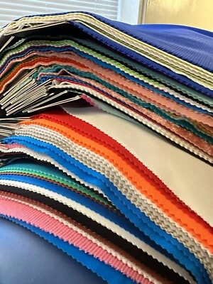 Lote de restos de tela telas italianas nailon poliéster cortes limpios mezcla colores Foto 1 de 4