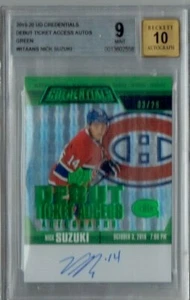 Nick Suzuki 2019-20 Upper Deck Credentials Green Rookie Auto/Autograph card /25 - Picture 1 of 1