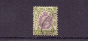 HONG KONG 1904 EDVII $1 GATO USADO FINO £50 - Imagen 1 de 2