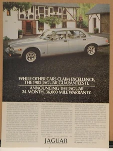 1982 Jaguar Automobile Car Print Ad Silver - Picture 1 of 1