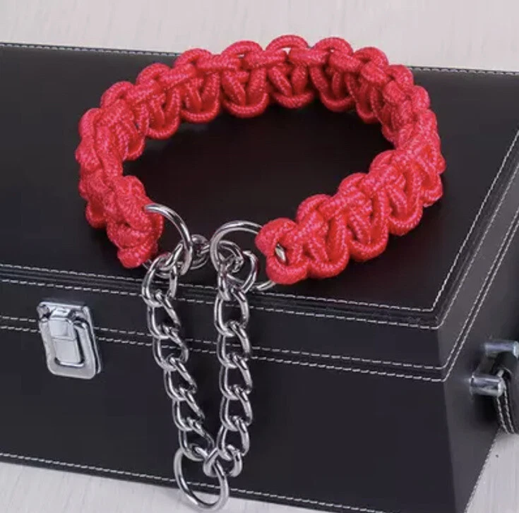 Cuerda cadena perro collares talla XL rojo Foto 1 de 1