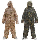 Camouflage Hunting Suits Jungle Desert Ghillie Clothes Hooded Jacket Pants Suit