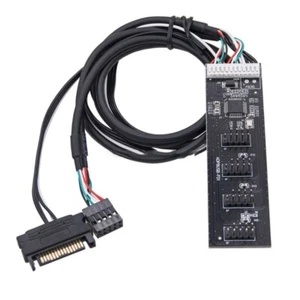 Motherboard 9Pin USB Header Splitter with IDE Power Cable Male 1 to 4 Female - Picture 1 of 10