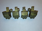 lot of 4 VINTAGE BRASS LION CLAW FOOT SWIVEL CASTERS TABLE FEET