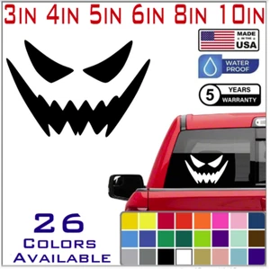 Calcomanía de vinilo cara de calabaza - Halloween sonrisa espeluznante miedo - pegatina troquelada (S17) - Imagen 1 de 8
