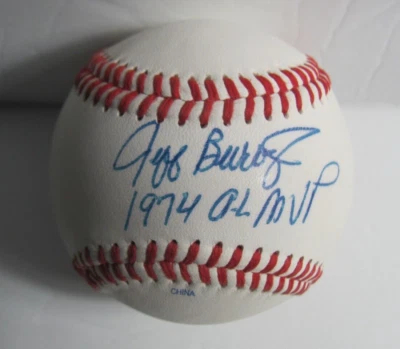 Бейсбольный мяч с автографом Джеффа Берроуза с надписью AL MVP 1974 (WS) - Изображение 1 из 3