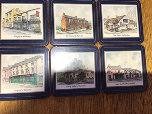 Vintage Drink Coasters Ireland Heritage Series Irish Pubs Pimpernel (USED) - Picture 1 of 8