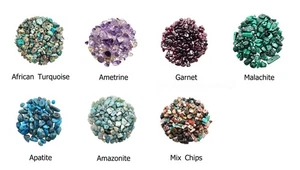Juego de fichas de piedras preciosas naturales, caja de fichas de cristal mezclado, juego de 7 tipos de fichas de cristal - Imagen 1 de 17
