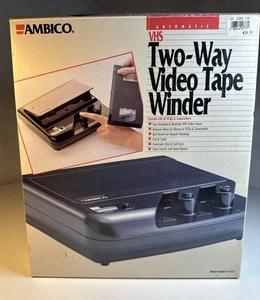 AMBICO VHS Avvolgitore Nastro Bidirezionale Video Automatico Vintage 1994 Nuovo Con Scatola NOS - Foto 1 di 8