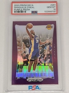 2023-24 NBA Panini Prizm Deca Shaquille O'Neal púrpura/99 PSA 10 - Imagen 1 de 2
