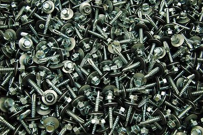 LEXAR INDUSTRIAL (300) Hex Rubber Washer Head #12 x 1-1/4" Self-Drilling Roofing Siding Screw
