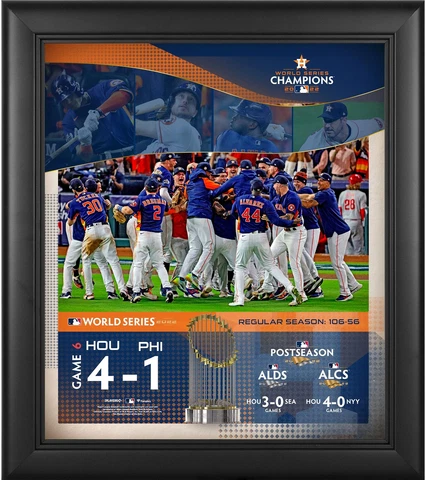 Houston Astros 2022 MLB World Series Champions Framed 15" x 17" Collage Cover