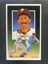 Mike Schmidt, 1990 Legends Sports Postcard #1 Hand Cut