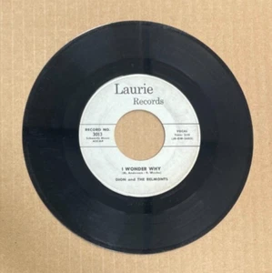 DION & THE BELMONTS LAURIE RECORDS 45 I WONDER WHY/TEEN ANGEL 3013 - Picture 1 of 2
