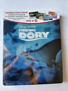 Finding Dory Blu-ray Steelbook Target Exclusive + 4 Collectible Lithograph Cards - Picture 1 of 2