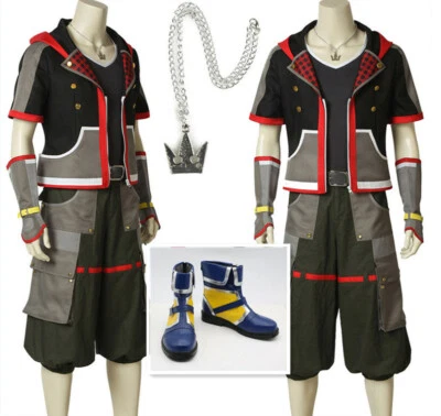 Kingdom Hearts Costume 3 Sora Cosplay Costume Halloween Custom Made Fancy Dress - Image 1 of 4