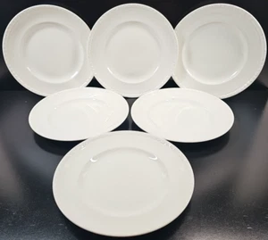 6 Wedgwood Hedge Rose Dinner Plates Set Vintage Floral Embossed Dish England Lot - Picture 1 of 24