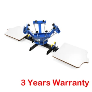 4 Color 2 Station Silk Screen Printing Equipment T-Shirt Printing Press Machine - Picture 1 of 11
