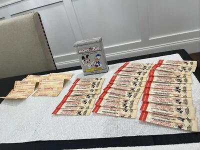 Vintage Mickey Mouse and Pals Bandages Tin Disney Collectible + 35 Bandages - Image 1 of 4