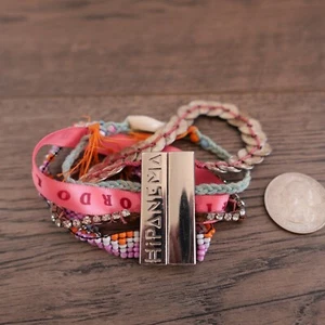 "Pulsera envolvente Hipanema Muli Strand multicolor azul rosa 7"" boho" - Imagen 1 de 2
