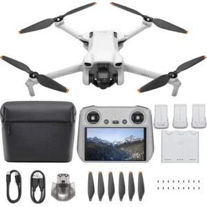 NEW DJI Mini 3 Drone Fly More Combo with DJI RC Controller Batteries Charger Bag - Picture 1 of 9
