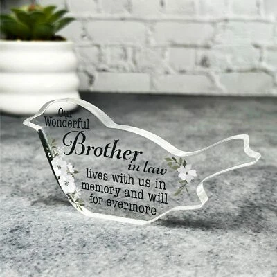 Placa Robin floral blanca para cuñado regalo de simpatía recuerdo regalo conmemorativo Foto 1 de 3