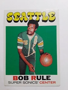 1971-72 Topps Bob Rule #40 basketball card Seattle Supersonics  - Picture 1 of 2
