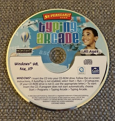 CD-ROM Typing Arcade 2007 de Selectsoft, PC Windows enseña a escribir aprende a escribir Foto 1 de 2