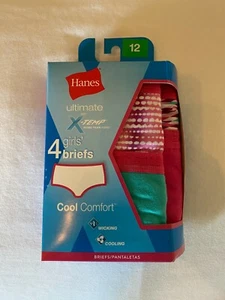 Hanes Ultimate X-Temp, breve para niñas, paquete de 4, talla 12, genial confort - Imagen 1 de 2