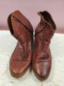 Bottes cheville vintage années 60 70 Florsheim marron zip up mod disco Beatles (c1312)