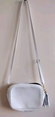 Bolso pequeño vintage de cuero genuino blanco de Borse en Pelle, Italia  Foto 1 de 4
