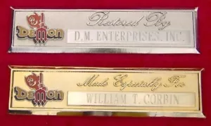 DEMON - PLACA DE TABLERO GRABADA PERSONALIZADA - Imagen 1 de 1