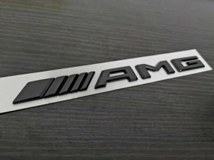 Gloss Black AMG logo Replacement Decal Badge Sticker For Mercedes-Benz A Class - Picture 1 of 4