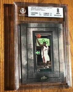 2003-04 Topps Rookie Matrix LEBRON JAMES #111 RC Rare Rookie Frames BGS 8