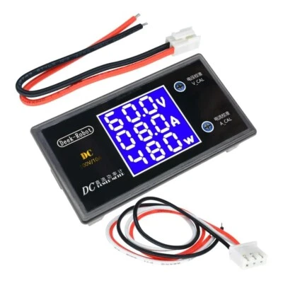 Slim Display DC 0-100V einstellbar Digital Voltmeter Amperemeter Wattmeter 10A - Bild 1 von 4