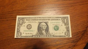 Älterer seltener 1 Dollar zirkulierter Sternschein 1995 guter Zustand mit Falzen - Bild 1 von 2