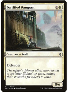 Magic the Gathering Cards Fortified Rampart (x4) PLAYSET Battle for Zendikar 