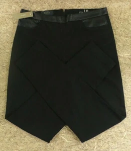 NWT J. CREW Retail $128 DANNIE LEATHER TRIM SKINNY LEG PANTS BLACK SIZE 10 Tall - Picture 1 of 2