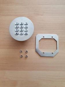 Edelstahl Tastatur (Telefon ?) für Tür Codeschloß oder Alarmanlage - Bild 1 von 19