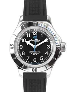 Reloj Vostok Amphibia 120811 Buzo Mecánico Automático Negro Vendedor de EE. UU. - Imagen 1 de 7