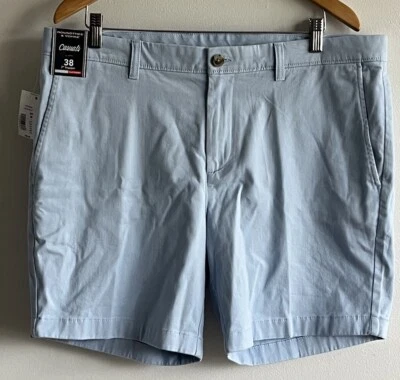 Roundtree And Yorke Casuals Mens Shorts Flat Front Light Blue Stretch Sz 38 NWT - Image 1 of 4