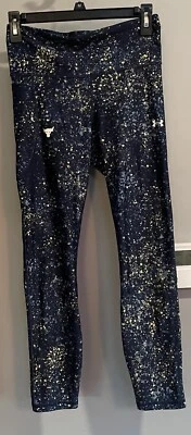 Leggings femininas Under Atmour Project Rock HeatGear compressão no tornozelo média - Imagem 1 de 4