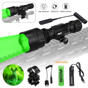 Hunting Green Light LED Flashlight Predator Night Vision 800yds Scope Mount US