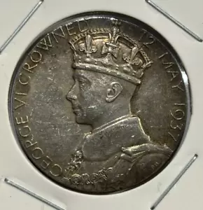 1937 Great Britain 0.925 Silver Coronation Medallion - King George VI Elizabeth - Bild 1 von 4