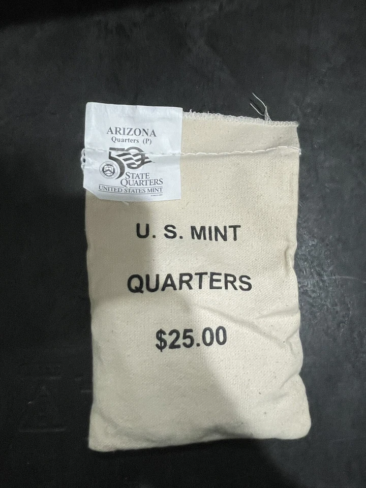 2008 P Arizona State Quarter Original Mint Sewn Bag 100 coins - Image 1 of 1