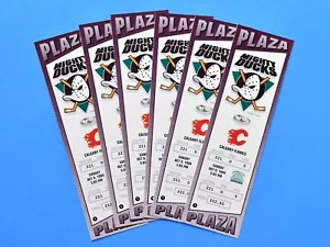 1994 Anaheim Mighty Ducks Game Tickets. Six UNUSED LOCKOUT Tickets. Flames. - Picture 1 of 3