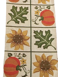 Arazzo Autunno Runner da Tavolo Foglia di Zucca Girasole Tessuto Decorazione Tavolo 70 x 13,25" - Foto 1 di 4