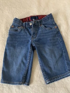 Levis 511 Size 8 Reg Youth Boys Denim Jean Shorts Adjustable Stretch Waist - Picture 1 of 4