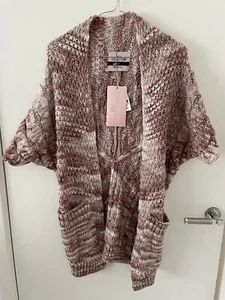 Ladies cardigan BERSHKA Knitwear Collection Pink Open Front Size S BNWT - Picture 1 of 9